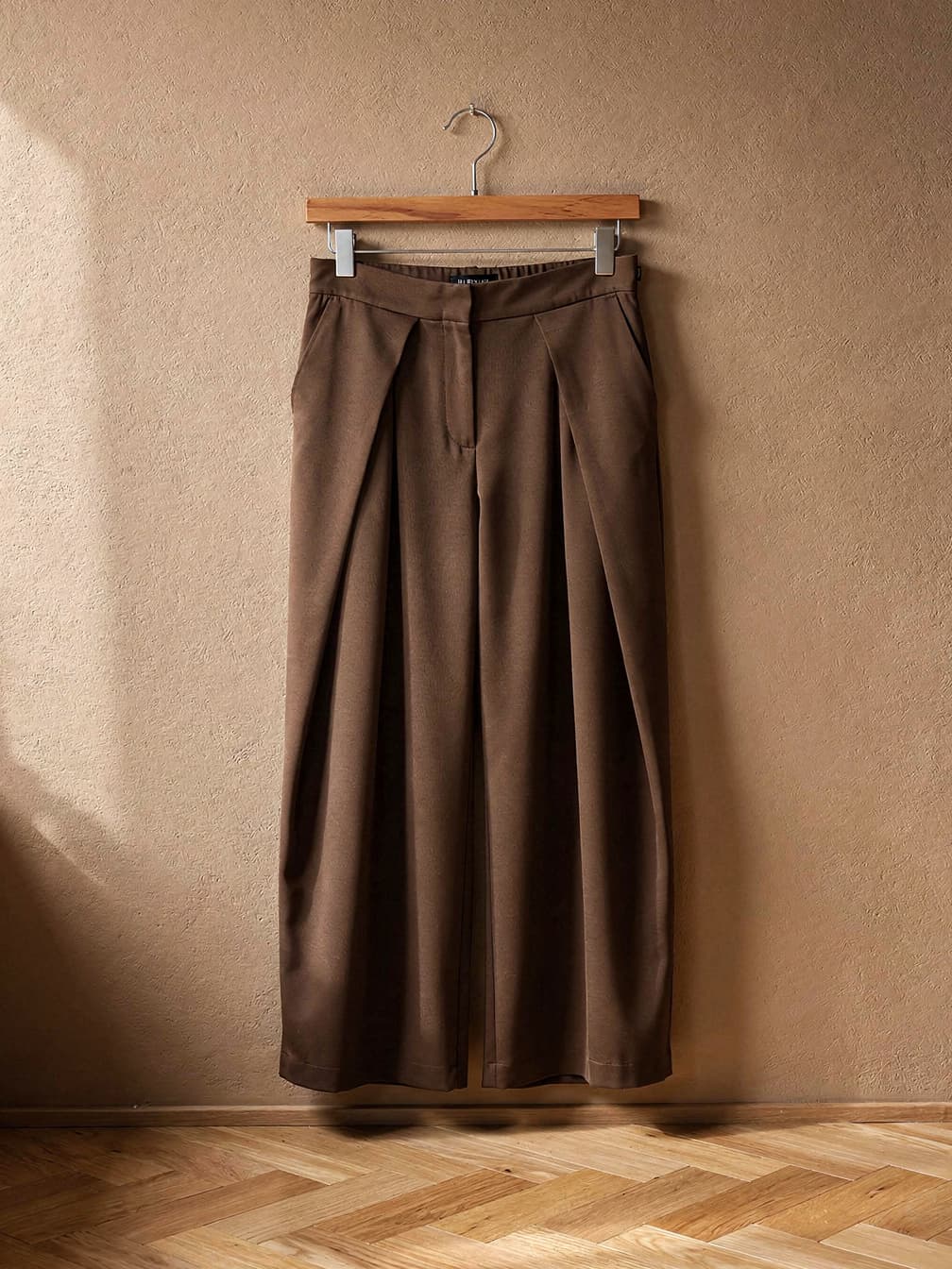 Pantalon large Constance – Marron
