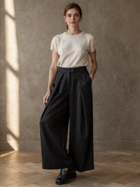 Pantalon large Constance – Noir