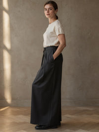 Pantalon large Constance – Noir