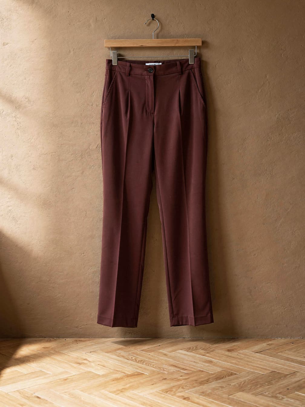 Pantalon taille haute Delphine – Bordeau