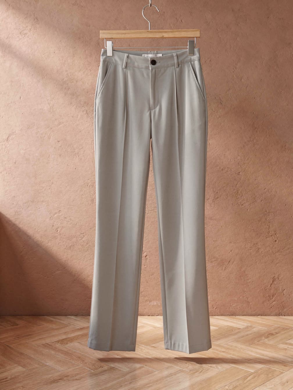 Pantalon taille haute Delphine – gris clair