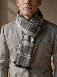 Écharpe à carreaux Edmond – Gris