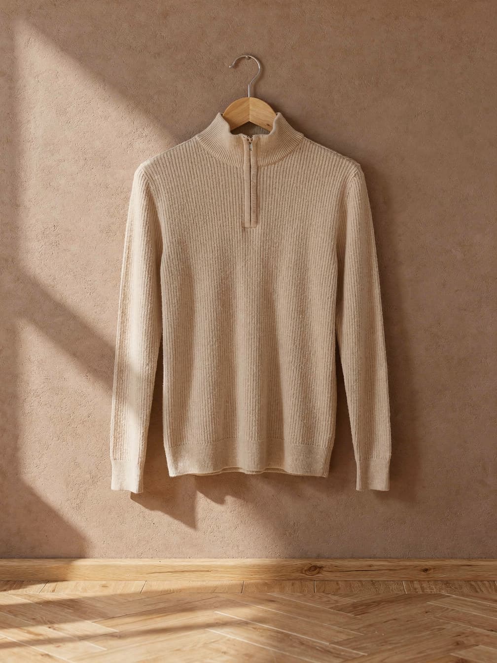Pull camionneur fin Édouard – Beige