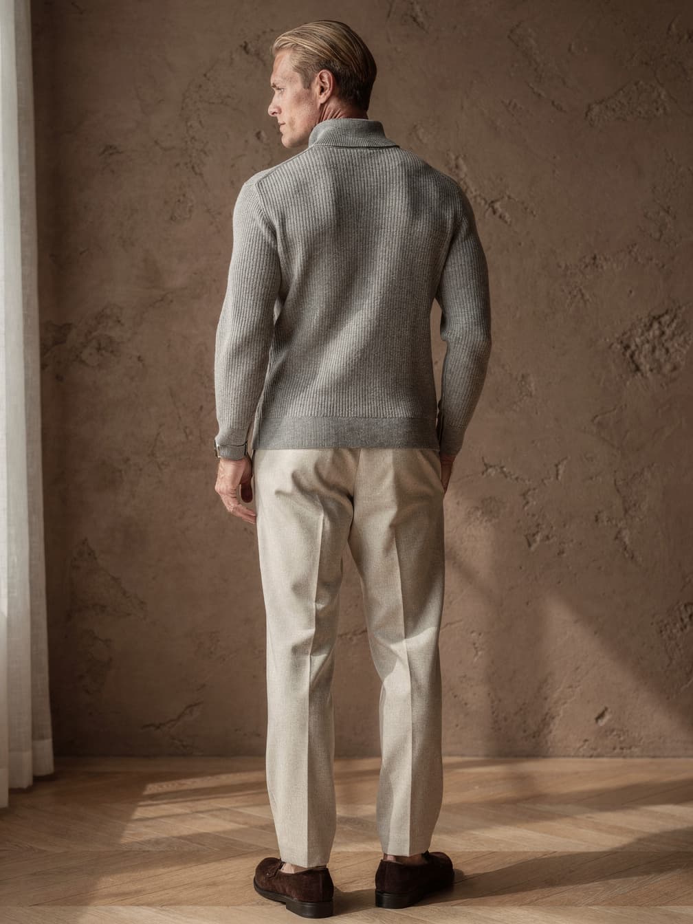 Pull camionneur fin Édouard – Gris