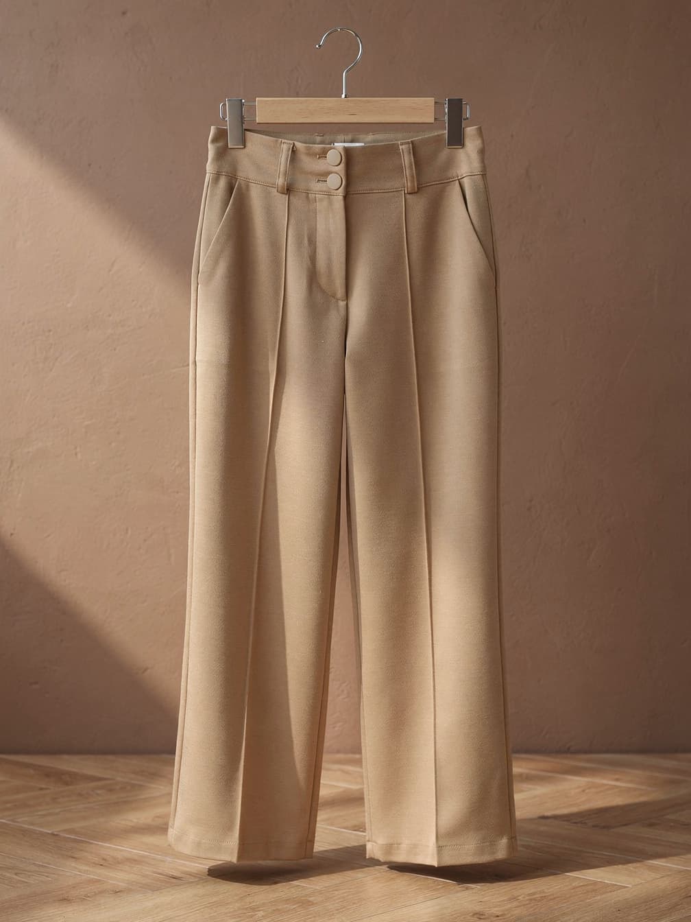 Pantalon large Éléonore – Beige