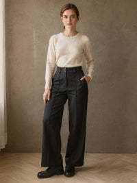 Pantalon large Éléonore – Noir
