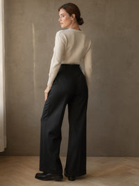 Pantalon large Éléonore – Noir