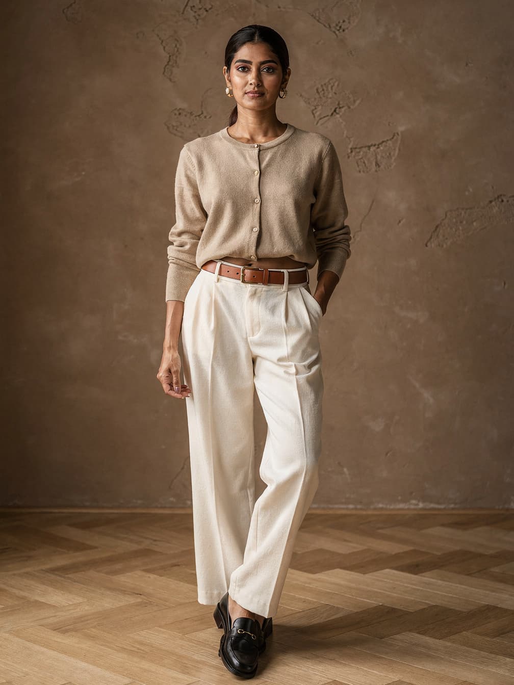 Cardigan Élise – Maron clair