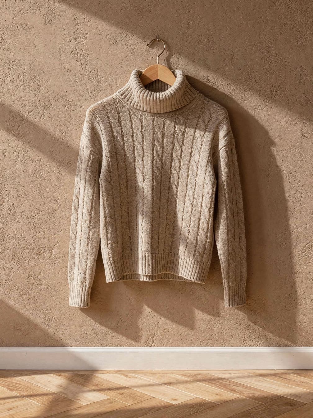 Col roulé épais Étienne – Beige