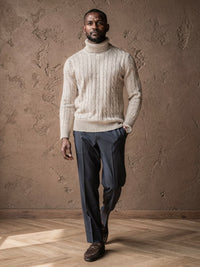 Col roulé épais Étienne – Beige