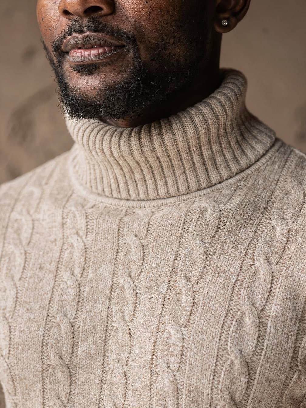 Col roulé épais Étienne – Beige