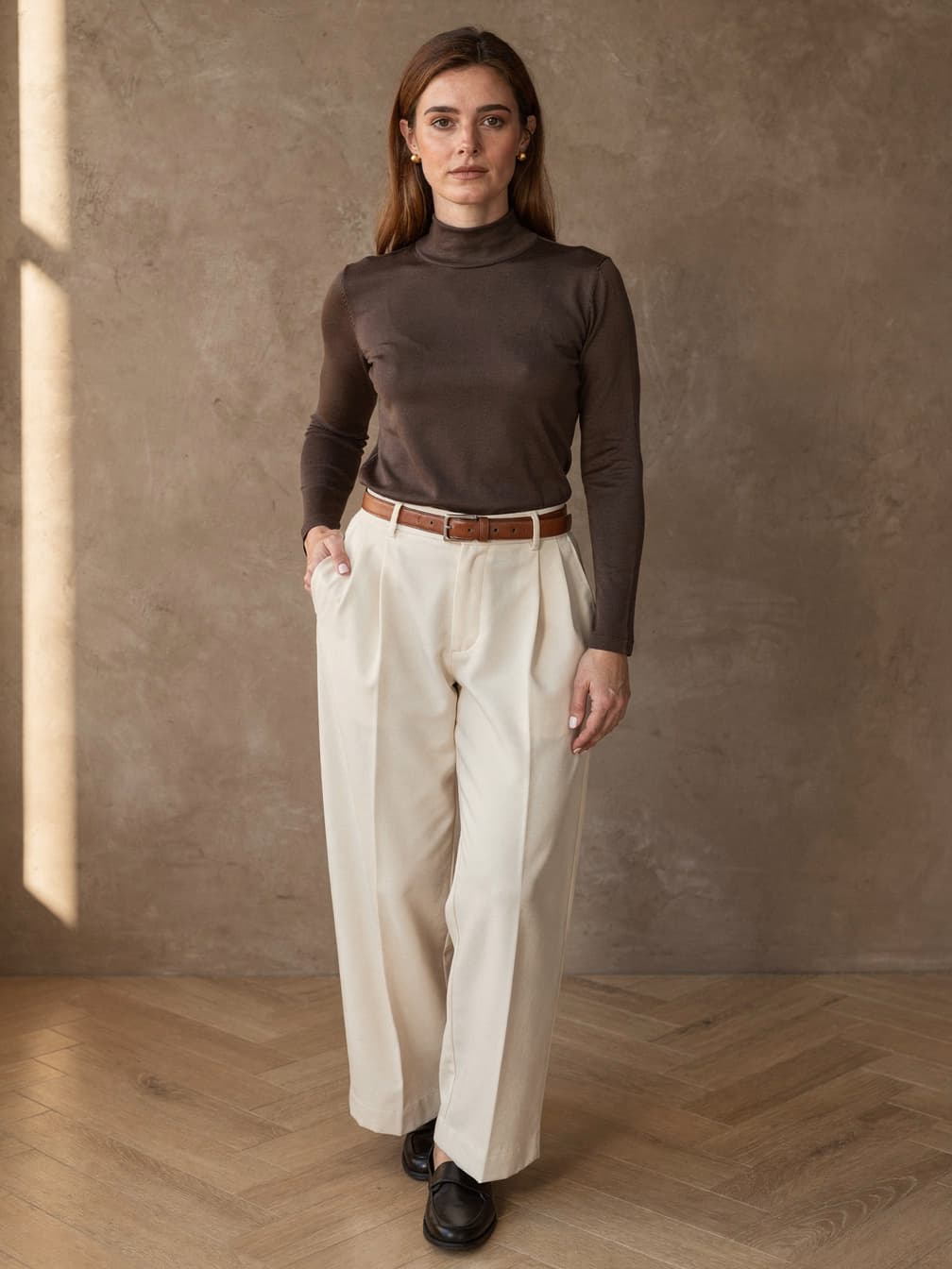 Pull vintage Faustine – Maron foncé