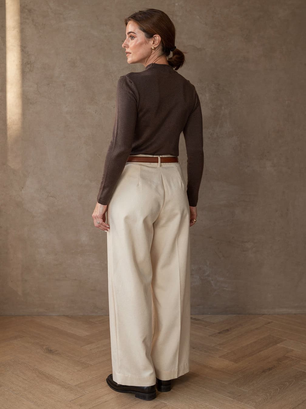 Pull vintage Faustine – Maron foncé