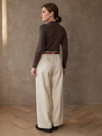 Pull vintage Faustine – Maron foncé