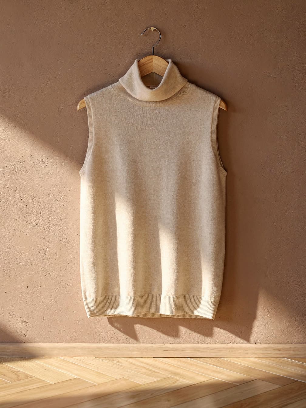 Pull sans manches Garance – Beige