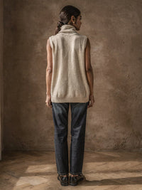 Pull sans manches Garance – Beige