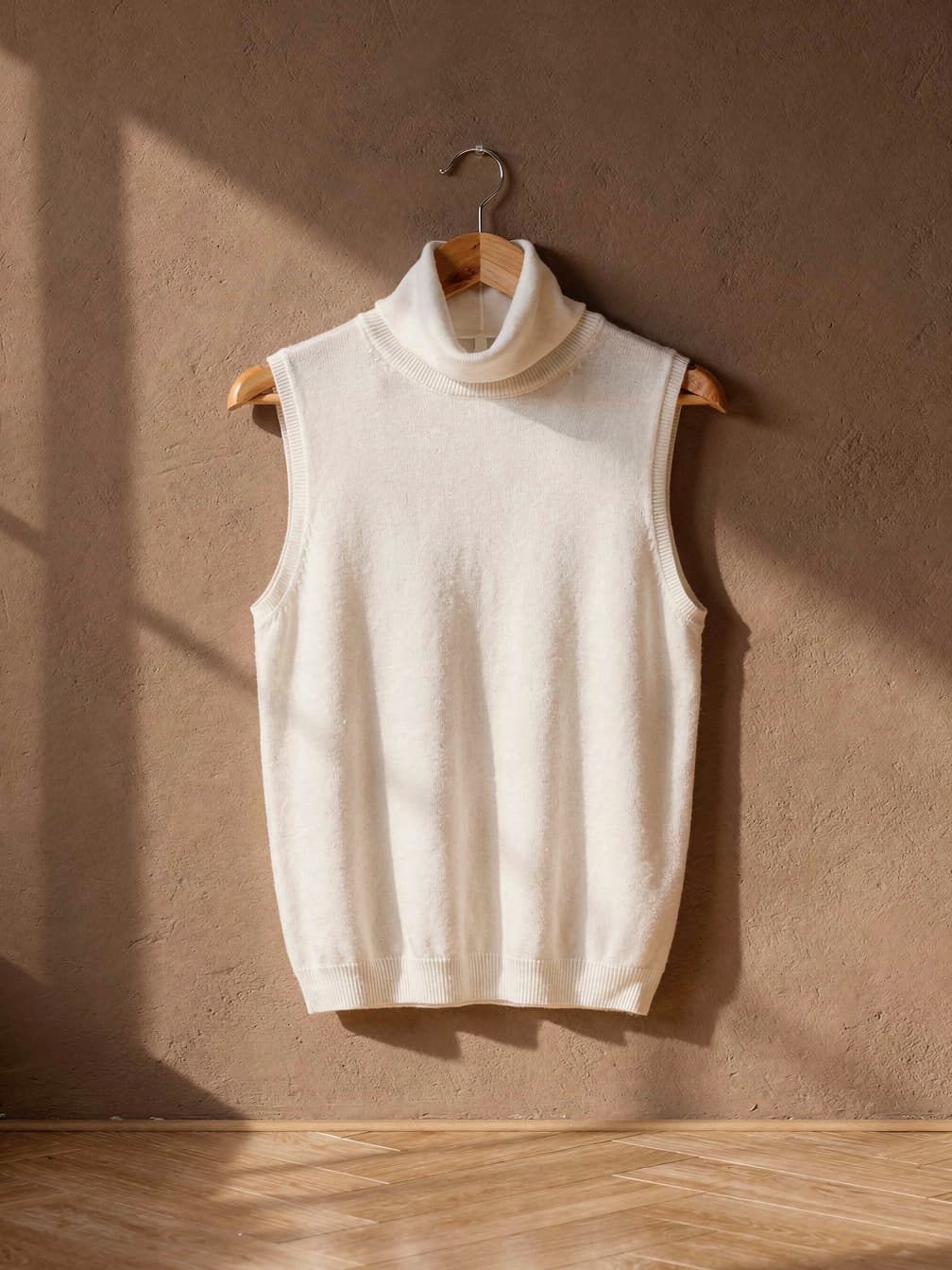 Pull sans manches Garance – Blanc