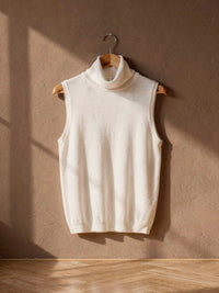 Pull sans manches Garance – Blanc
