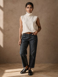 Pull sans manches Garance – Blanc