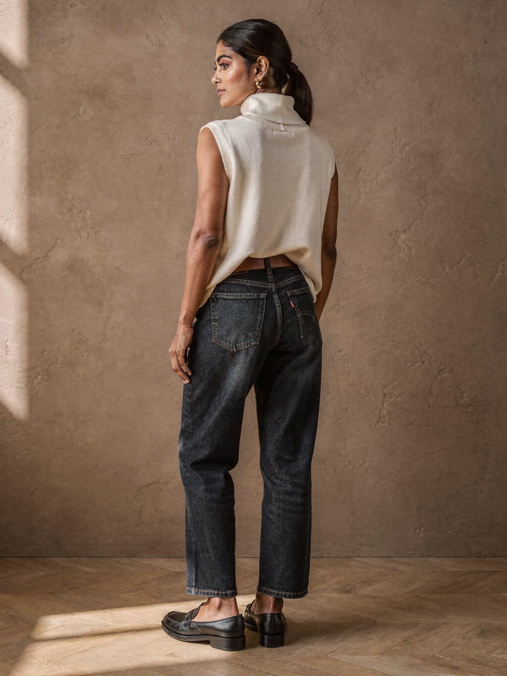 Pull sans manches Garance – Blanc