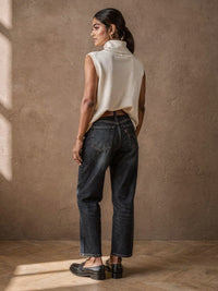 Pull sans manches Garance – Blanc