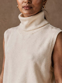 Pull sans manches Garance – Blanc