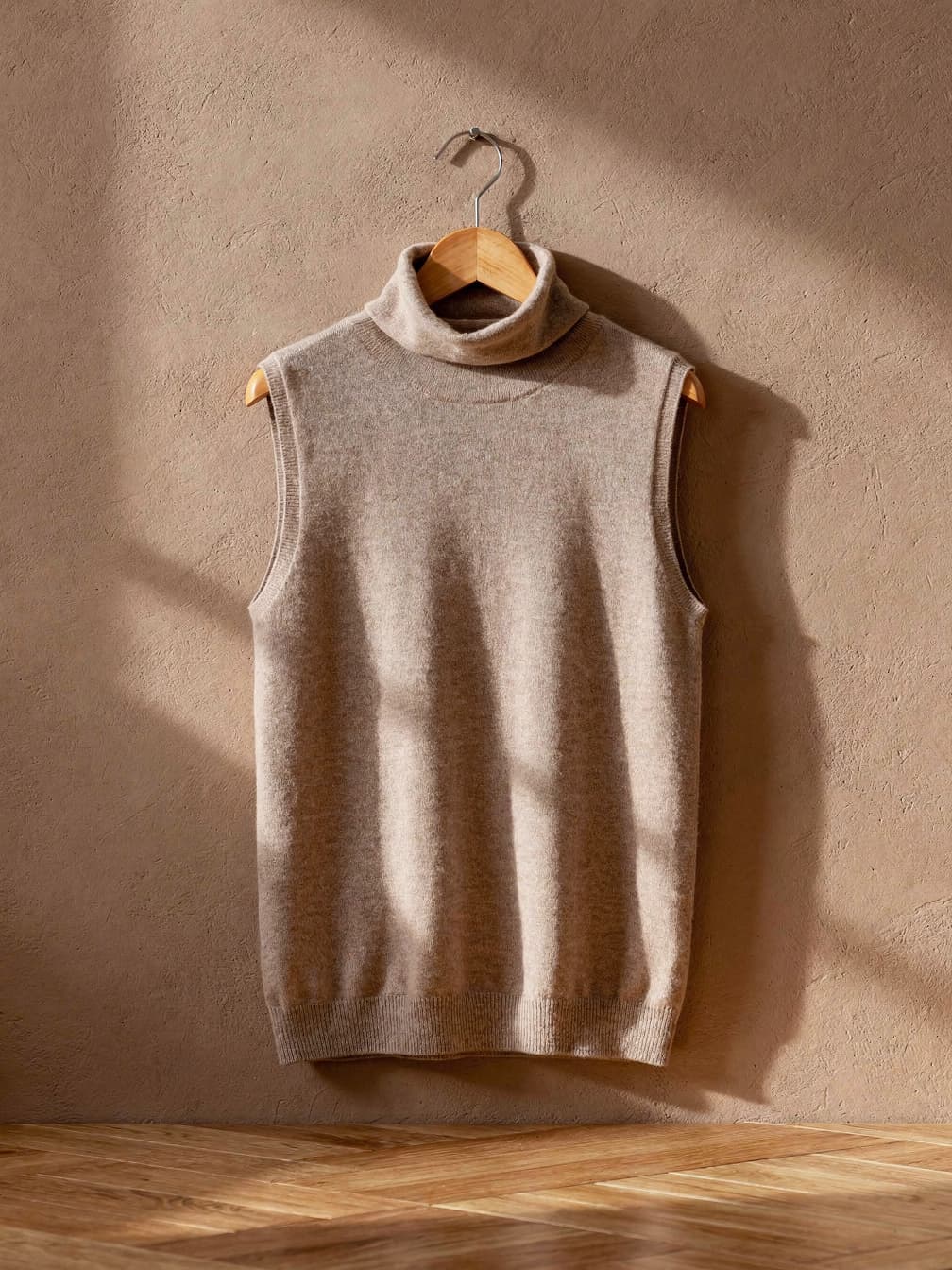 Pull sans manches Garance – Maron clair