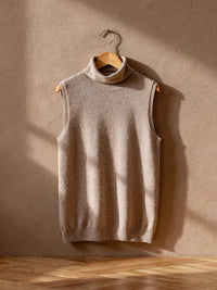 Pull sans manches Garance – Maron clair