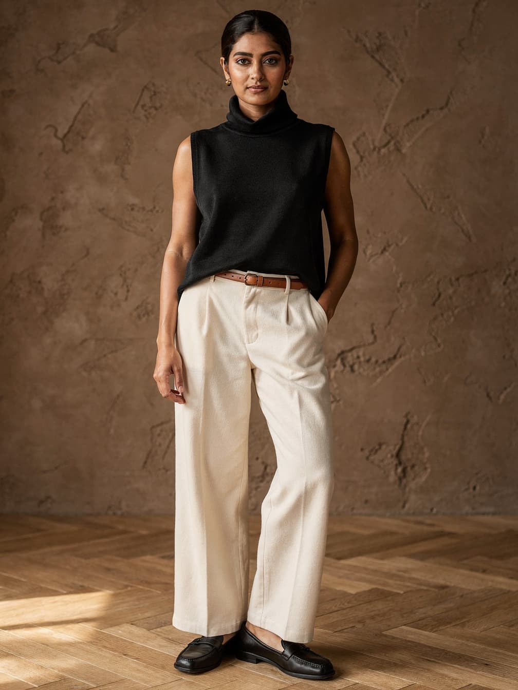 Pull sans manches Garance – Noir