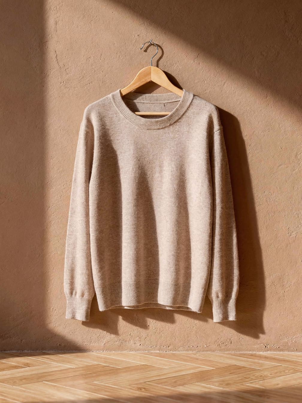 Pull col rond Henri – Beige
