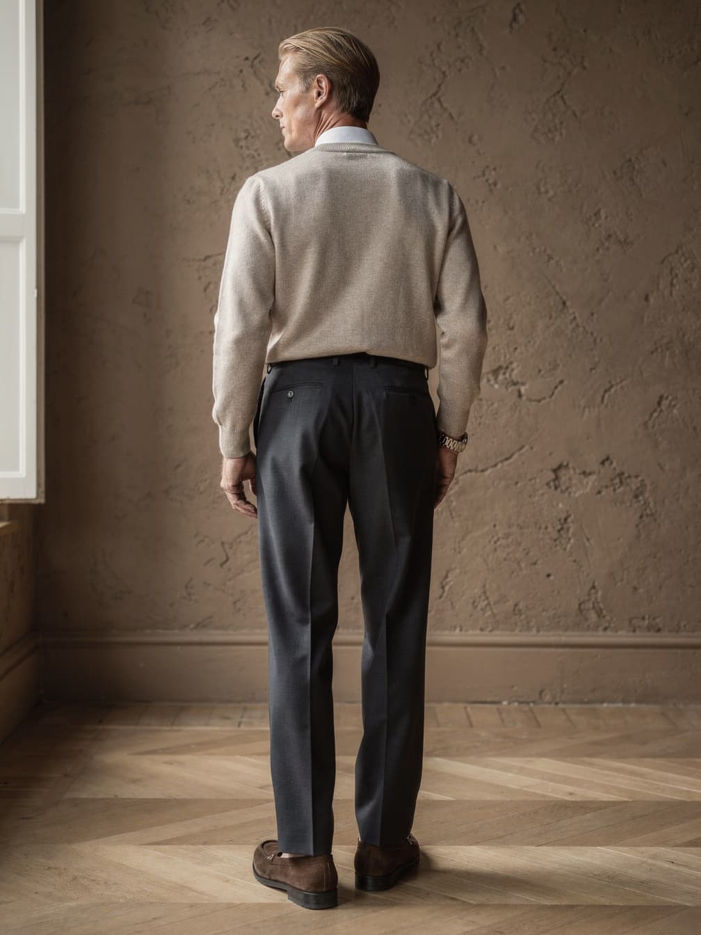 Pull col rond Henri – Beige