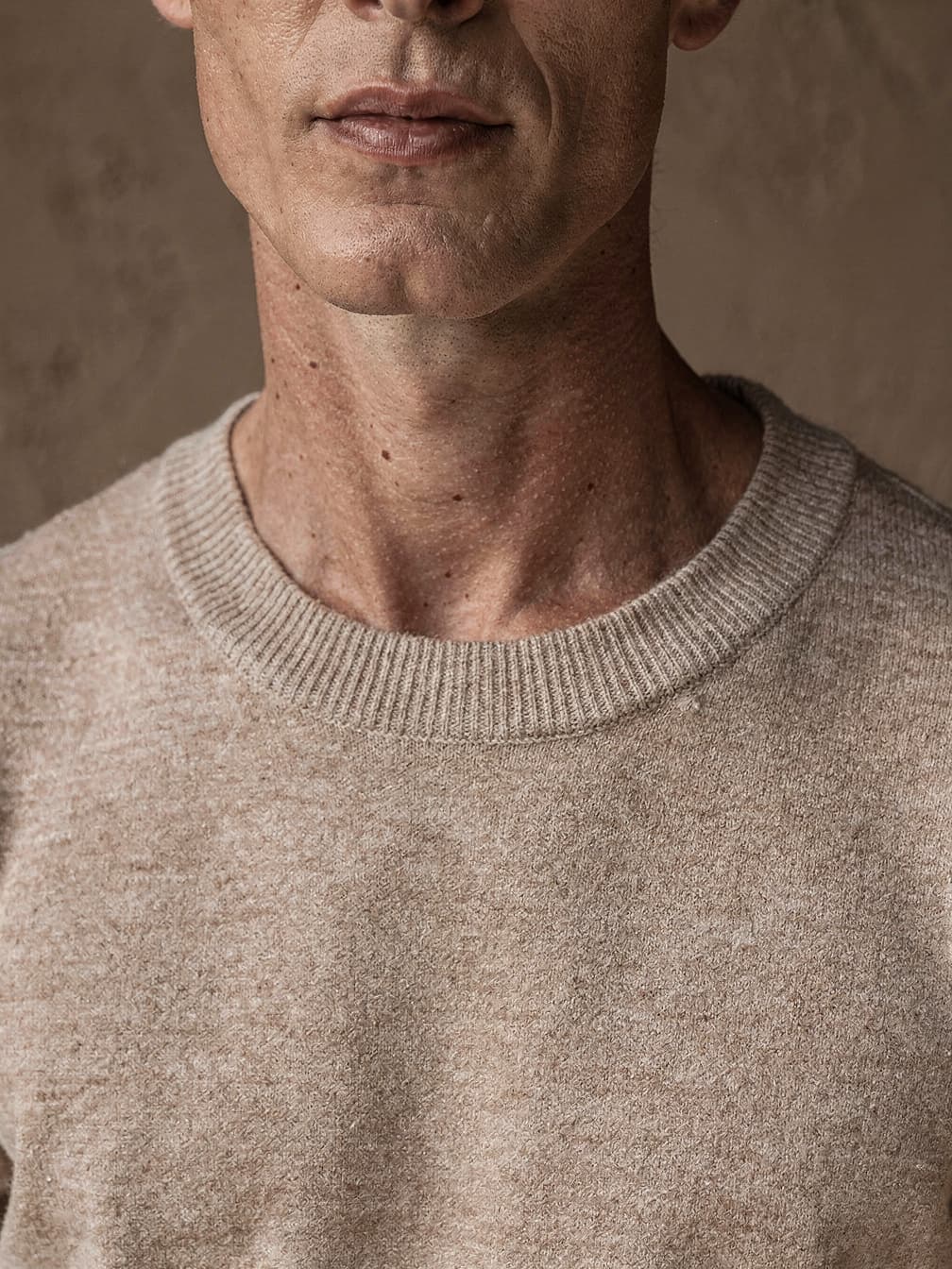 Pull col rond Henri – Beige