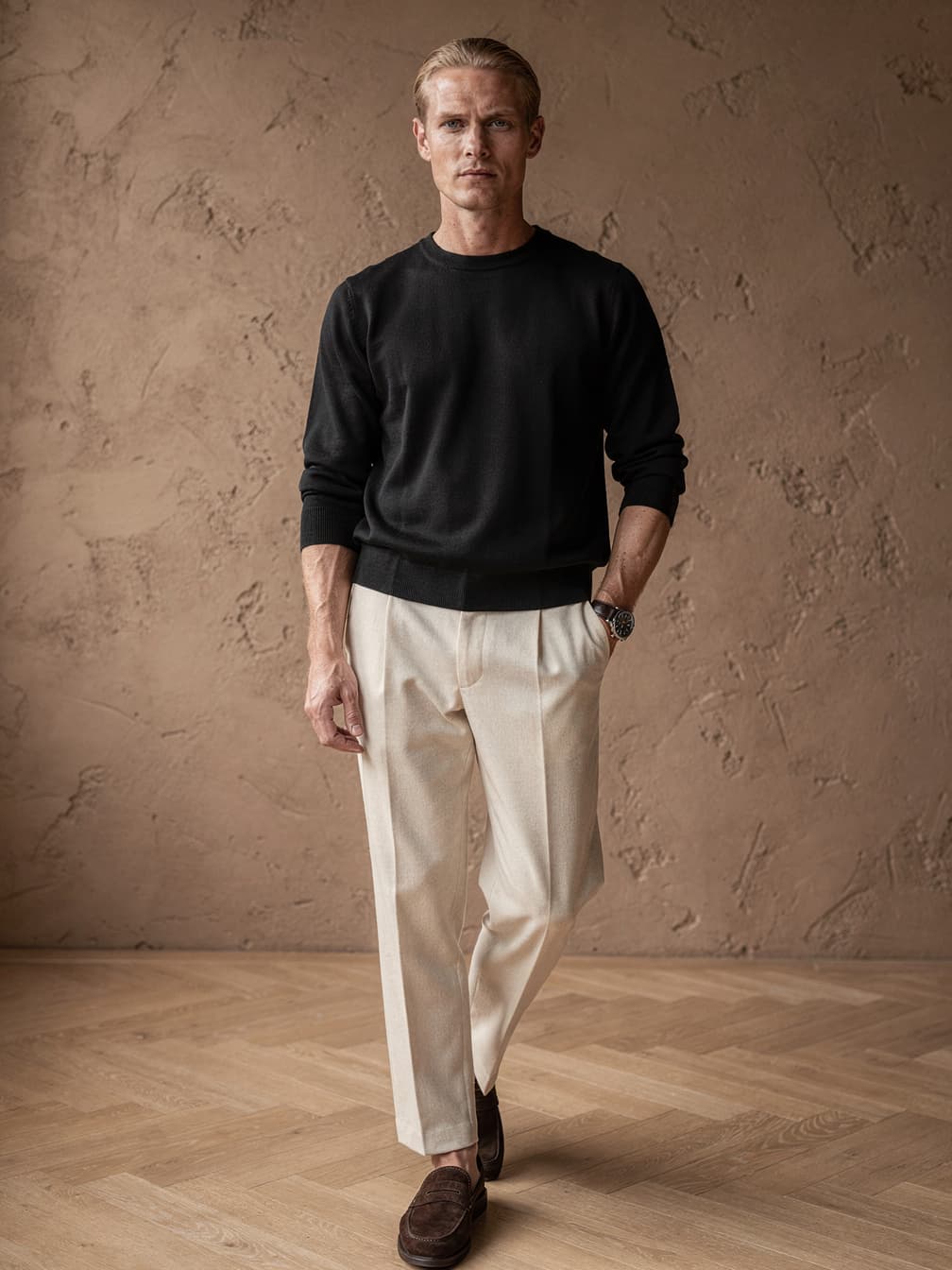 Pull col rond Henri – Noir