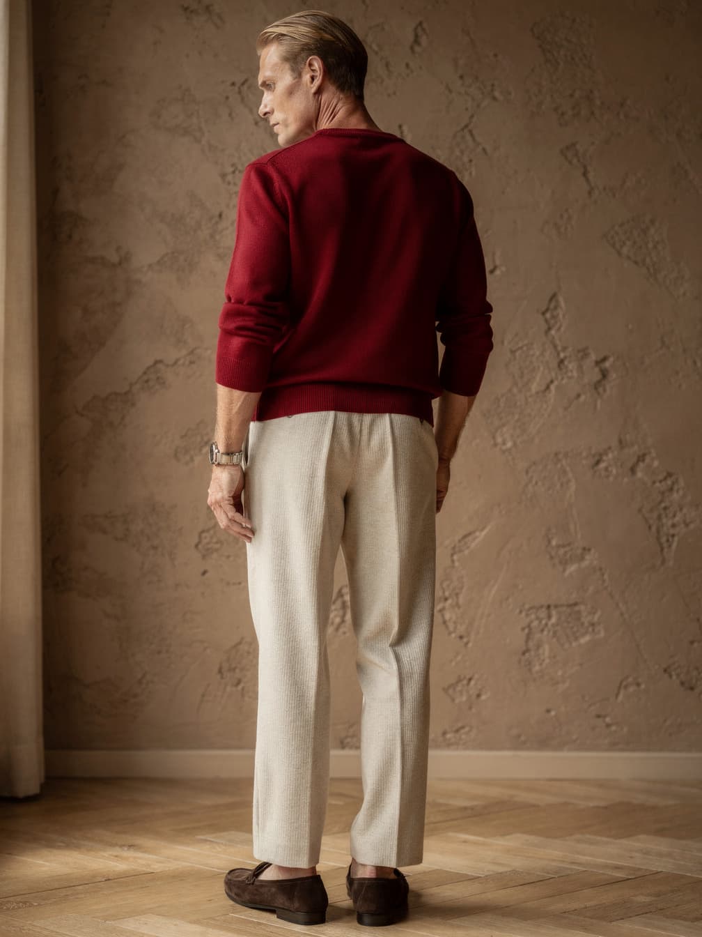 Pull col rond Henri – Rouge