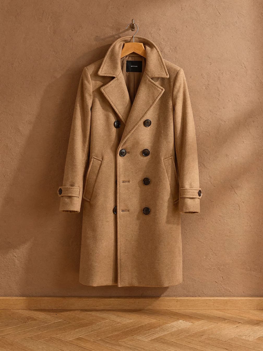 Manteau croisé Hippolyte – Beige