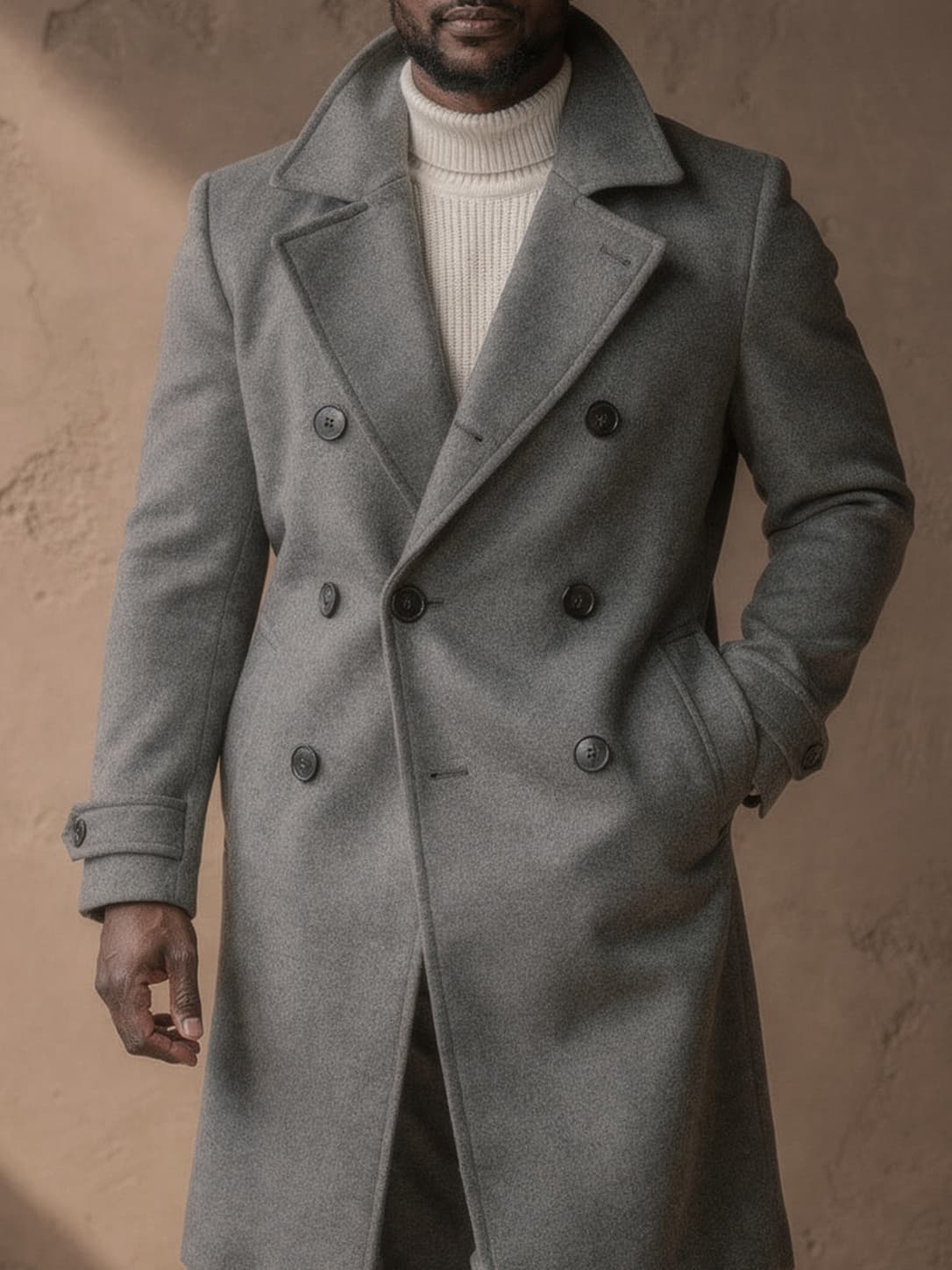 Manteau croisé Hippolyte – Gris