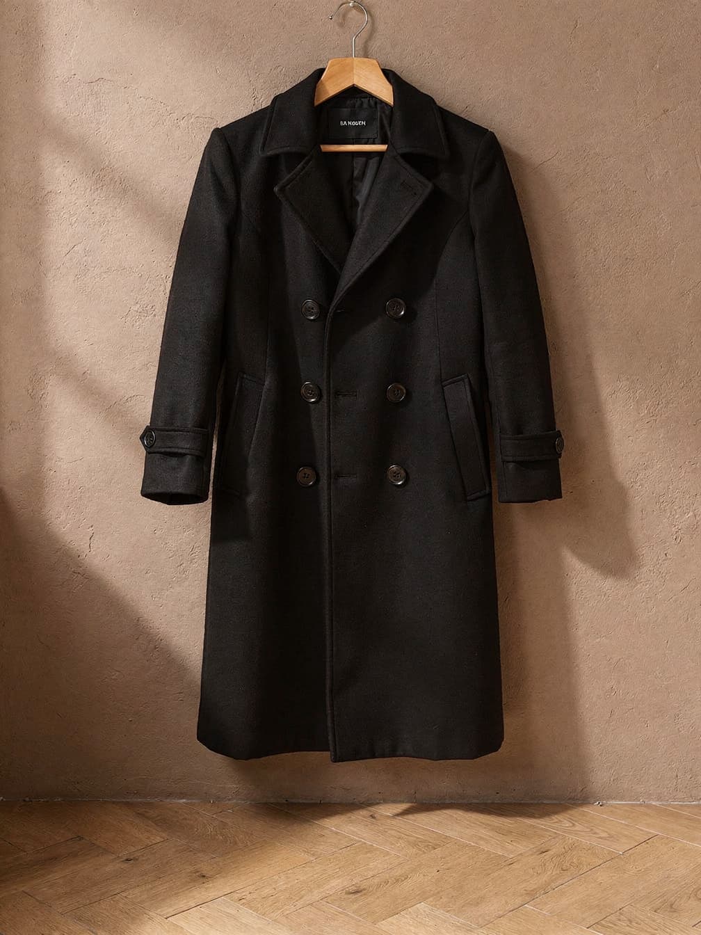 Manteau croisé Hippolyte – Noir