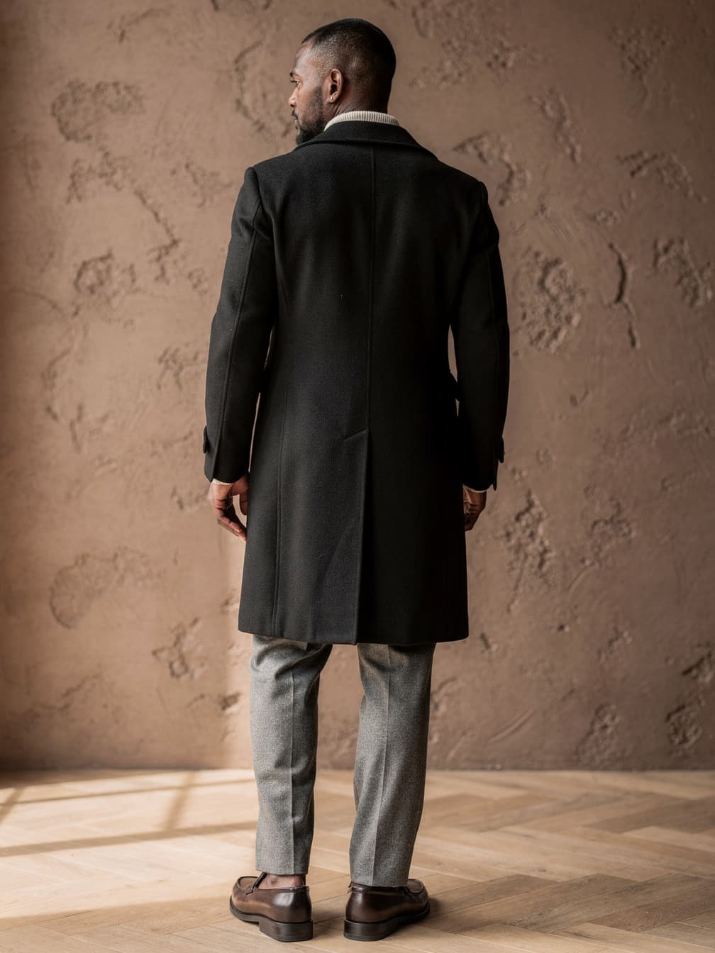 Manteau croisé Hippolyte – Noir