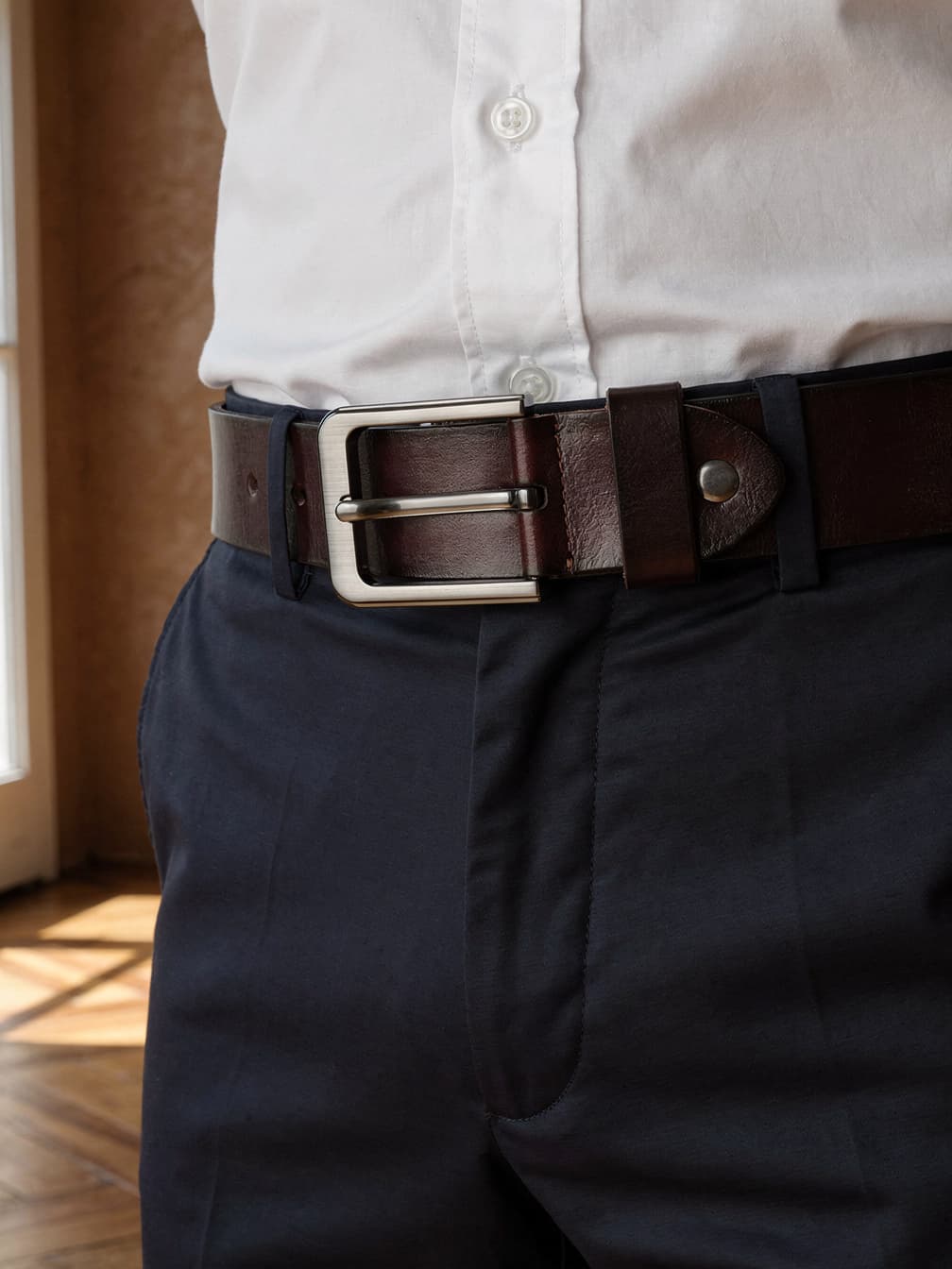 Ceinture Honoré – Maron foncé