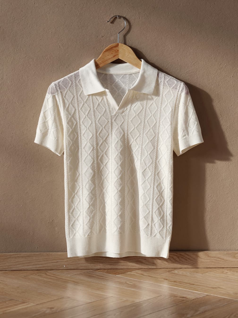 Polo en maille Hugo – Blanc
