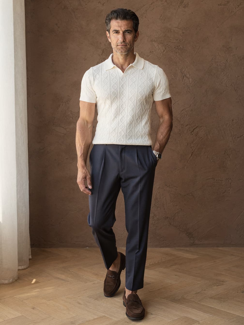 Polo en maille Hugo – Blanc