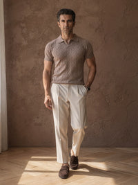 Polo en maille Hugo – Maron clair