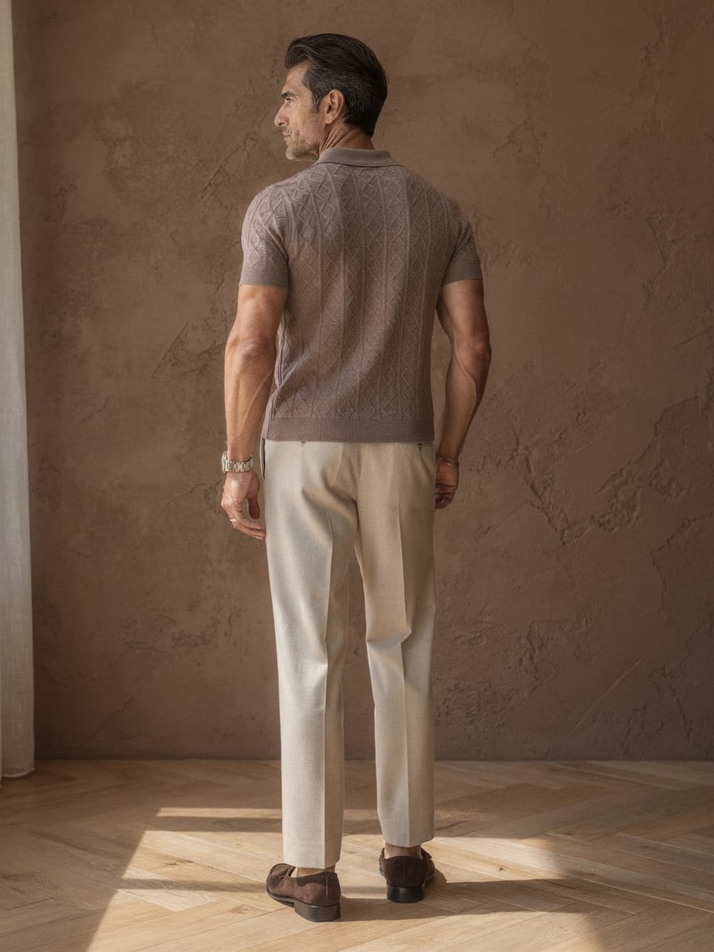 Polo en maille Hugo – Maron clair