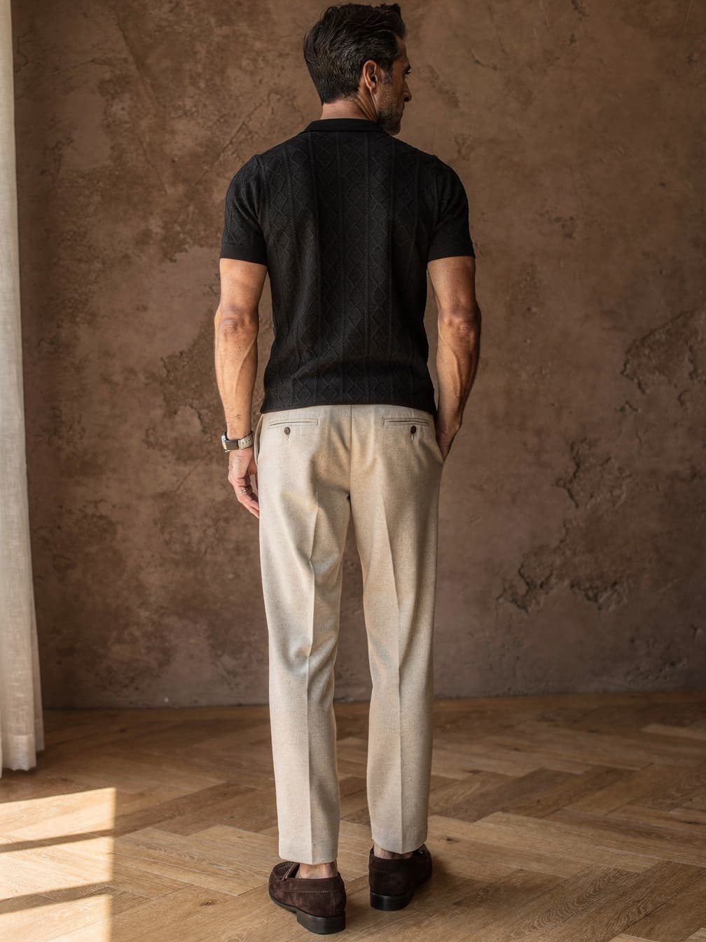 Polo en maille Hugo – Noir