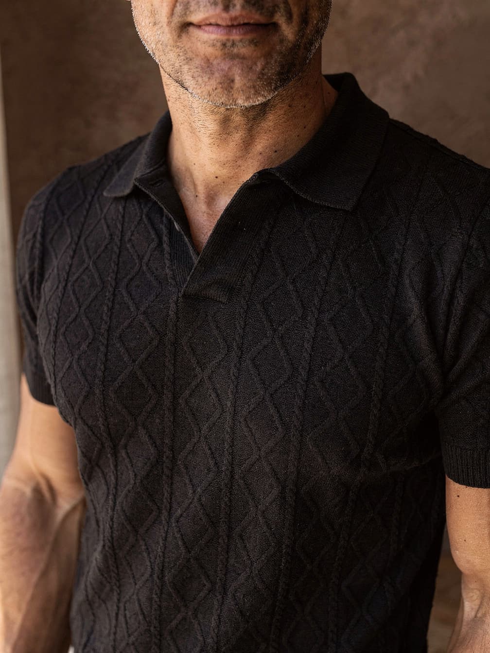 Polo en maille Hugo – Noir