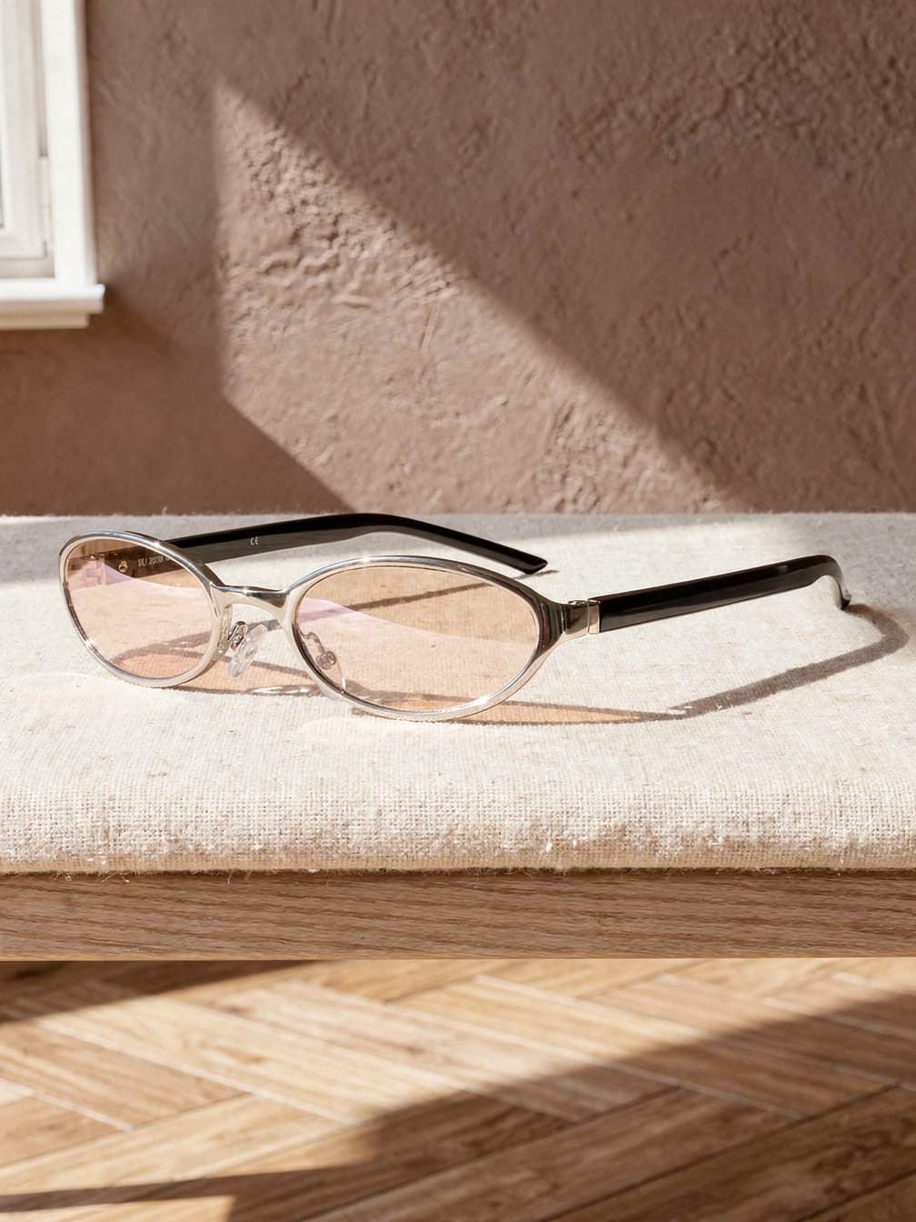 Lunettes de soleil ovales Isaure – Champagne