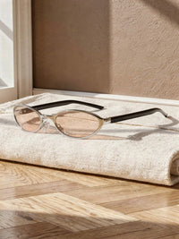 Lunettes de soleil ovales Isaure – Champagne