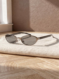Lunettes de soleil ovales Isaure – Gris