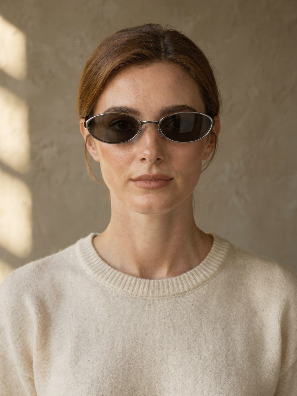 Lunettes de soleil ovales Isaure – Gris