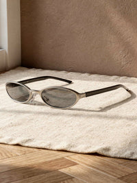 Lunettes de soleil ovales Isaure – Gris